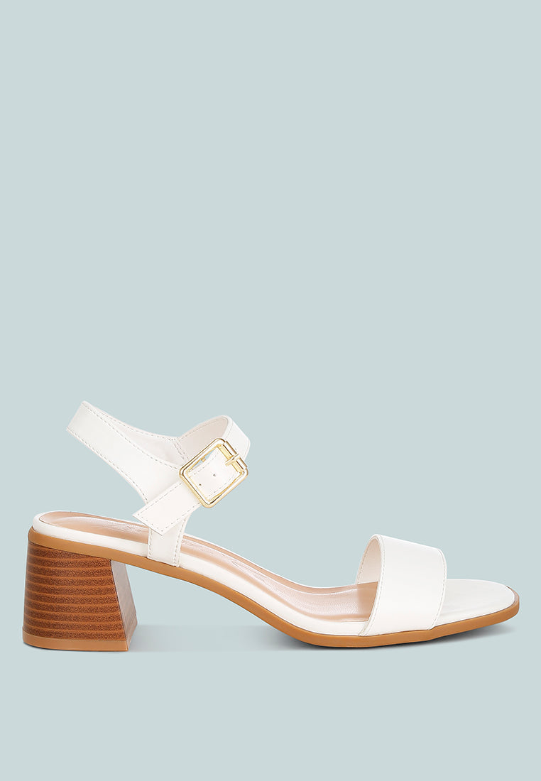 stacked heel sandals by rag#color_white