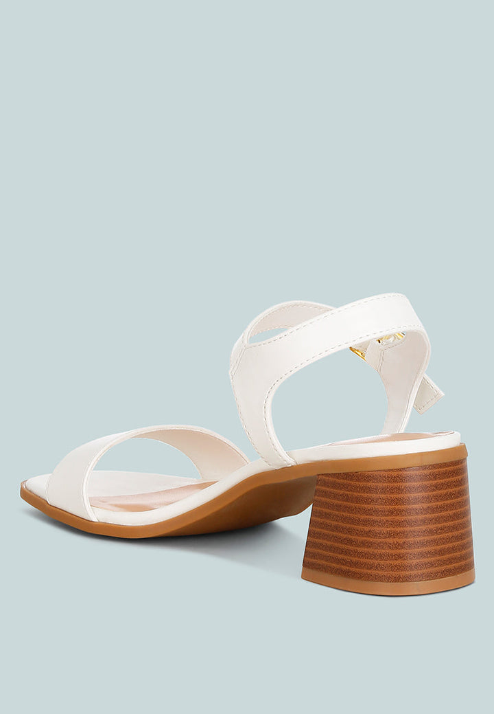 stacked heel sandals by rag#color_white