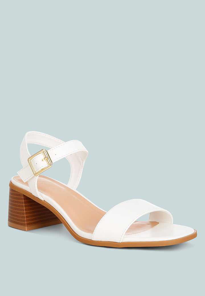 stacked heel sandals by rag#color_white