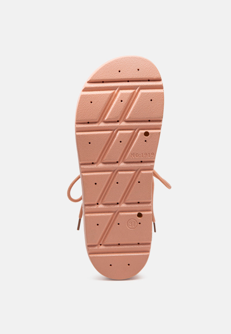 voopret tie-up flat sandals#color_pink