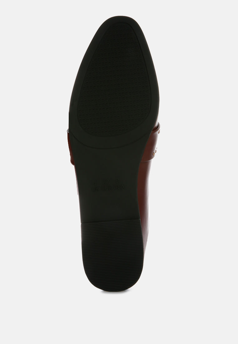 walkout faux leather studded detail mules#color_burgundy