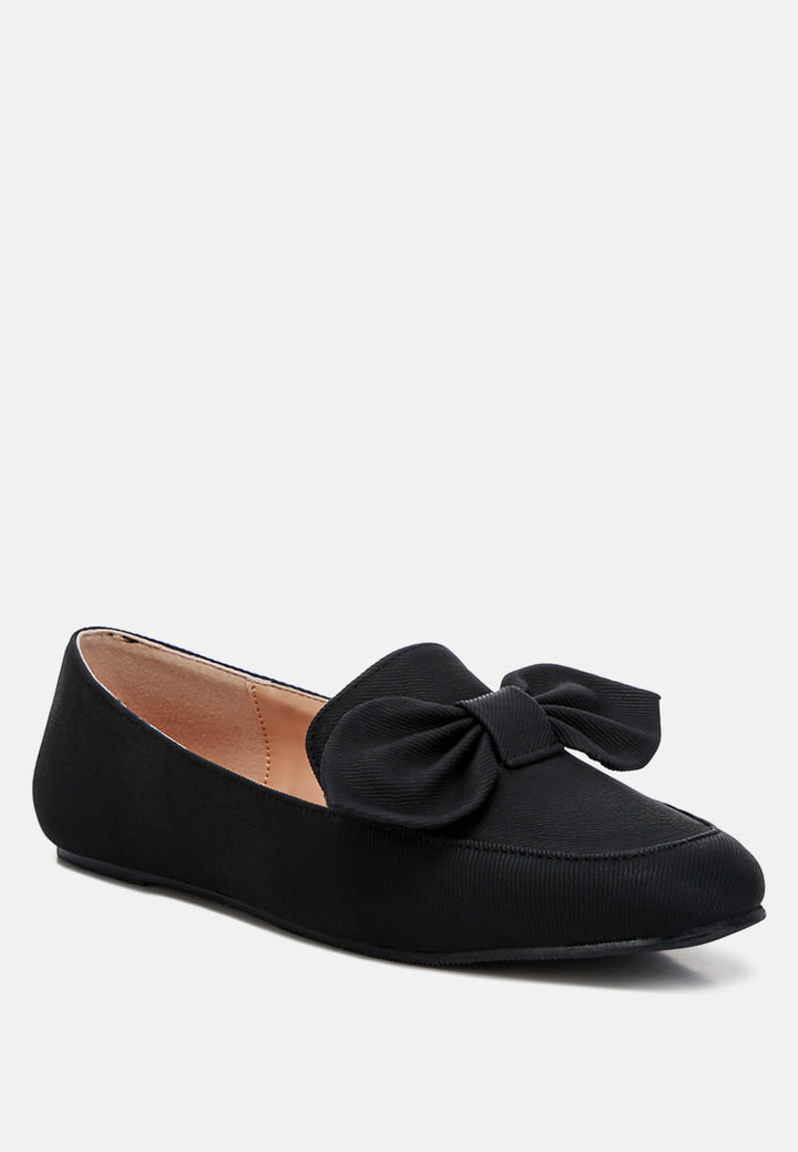 bow embellished loafers by motes#color_black
