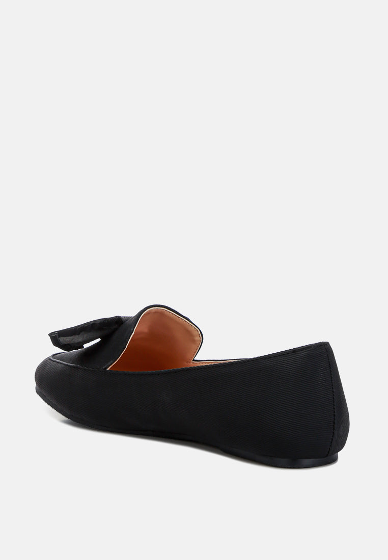 bow embellished loafers by motes#color_black