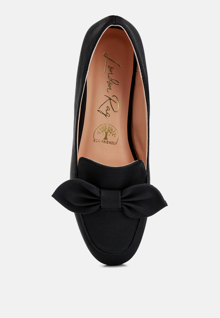 bow embellished loafers by motes#color_black