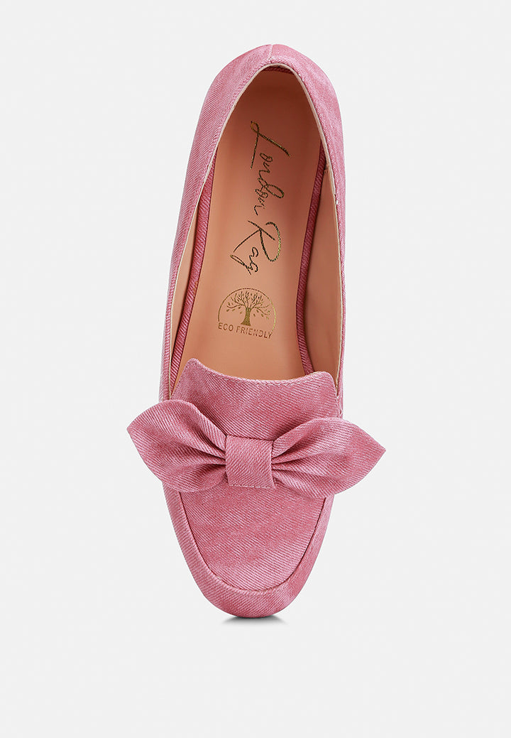 waveney bow embellished loafers#color_pink