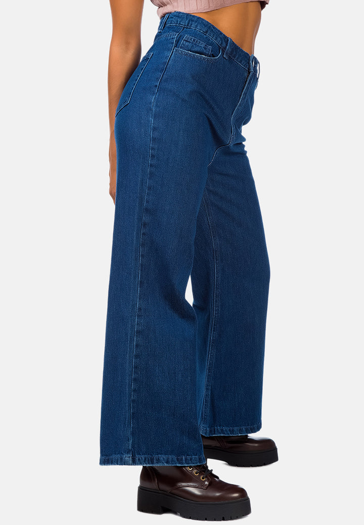 wide leg washed jeans pants#color_dark-blue