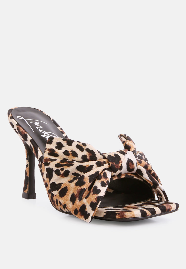 wonderbuz spool heel bow slider heels#color_leopard