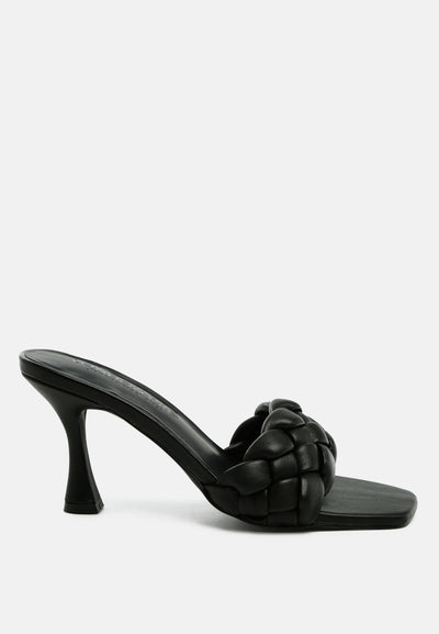 woven strap square toe heeled sandal#color_black