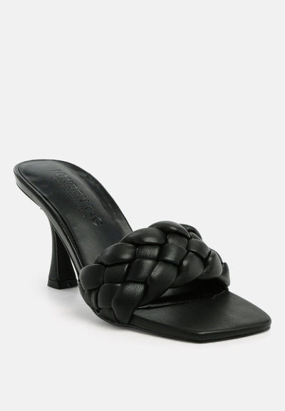 woven strap square toe heeled sandal#color_black