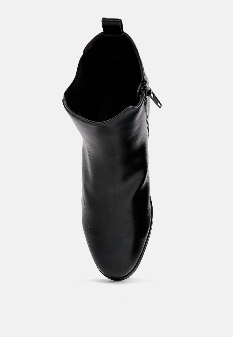 yacht winter basic ankle boots#color_black