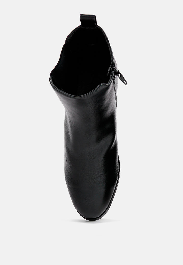 yacht winter basic ankle boots#color_black