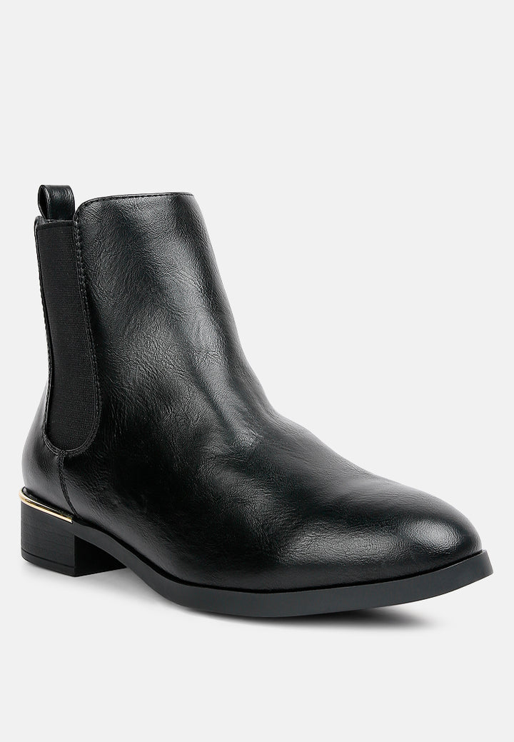 yacht winter basic ankle boots#color_black
