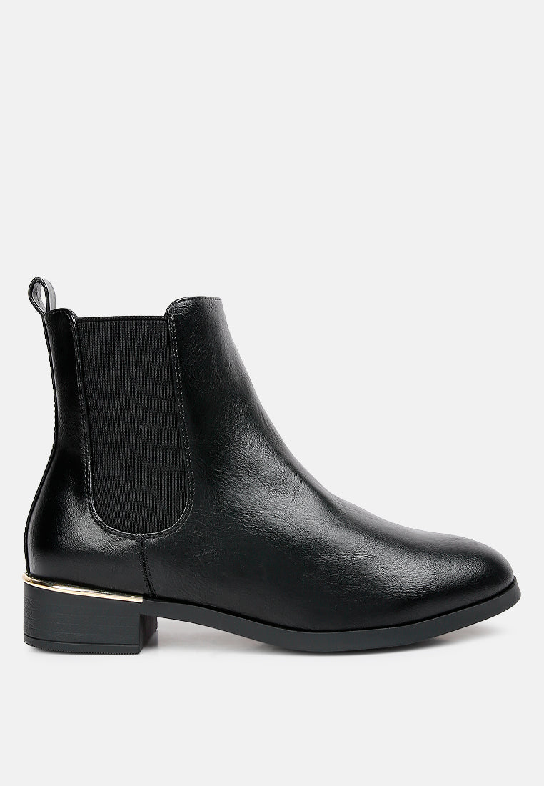 yacht winter basic ankle boots#color_black