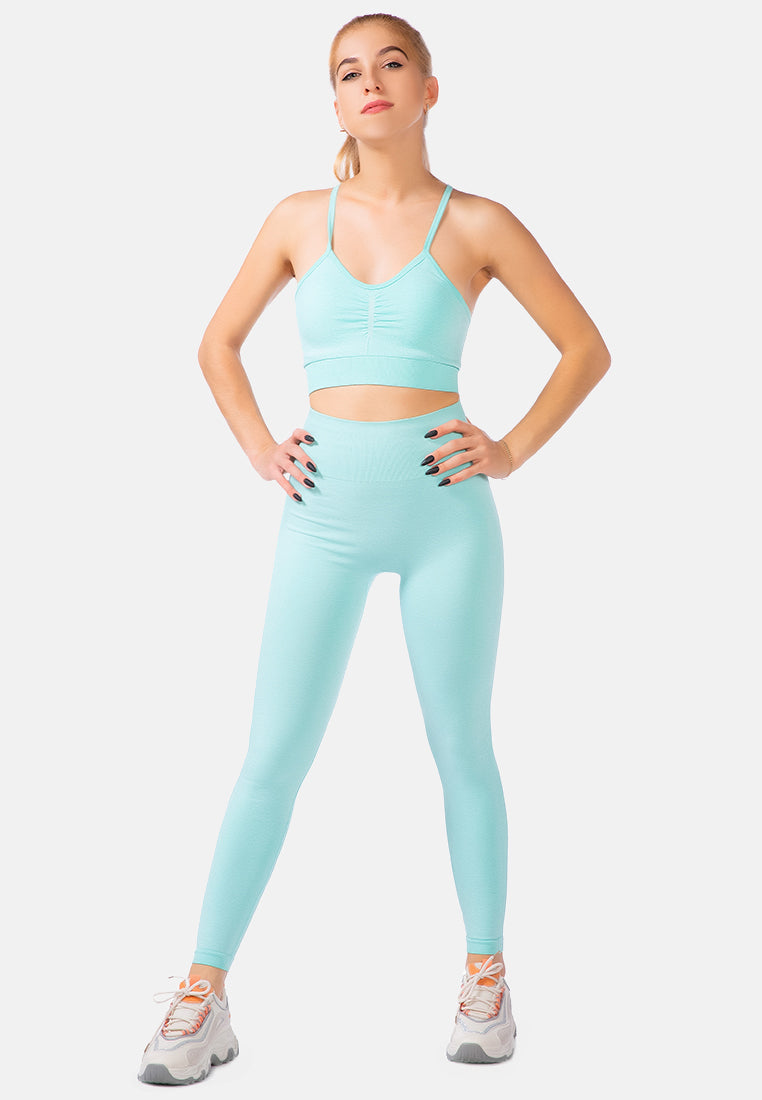 yoga ruched tank top#color_blue