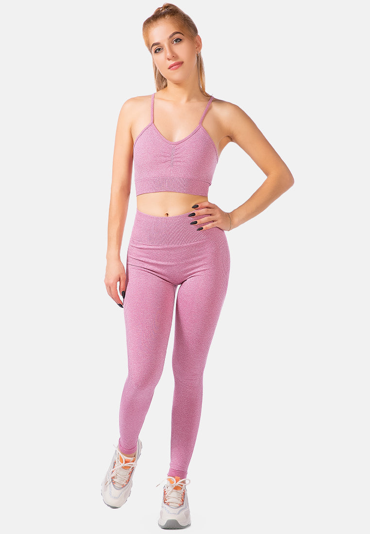 yoga ruched tank top#color_pink