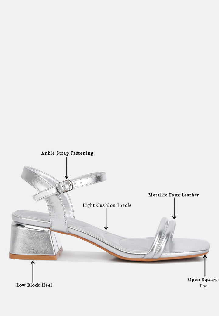 zabou metallic ankle strap low block heels#color_silver