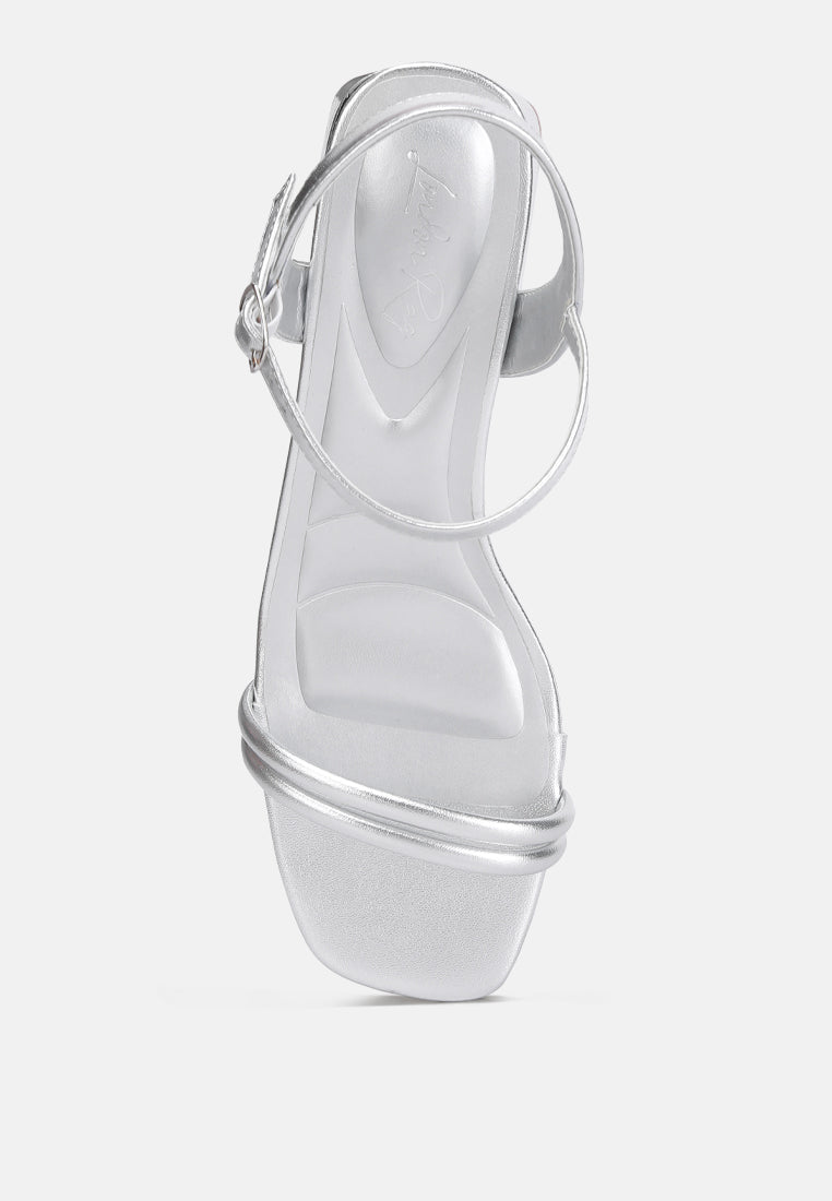 zabou metallic ankle strap low block heels#color_silver