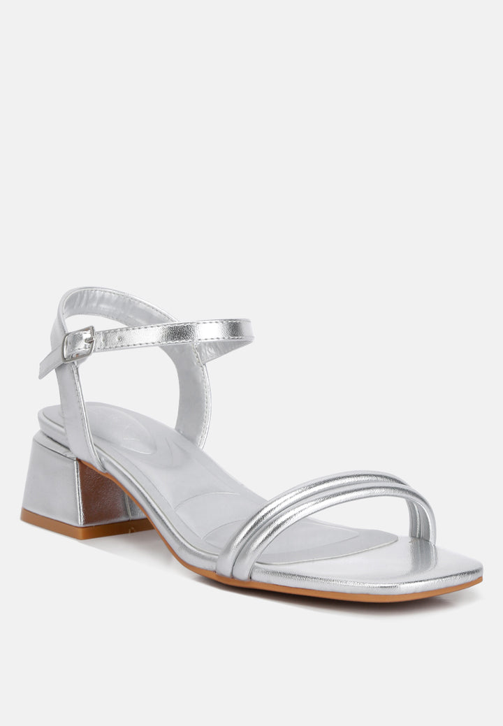 zabou metallic ankle strap low block heels#color_silver
