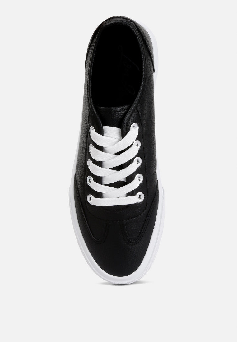 zenda chunky flatform sneakers#color_black