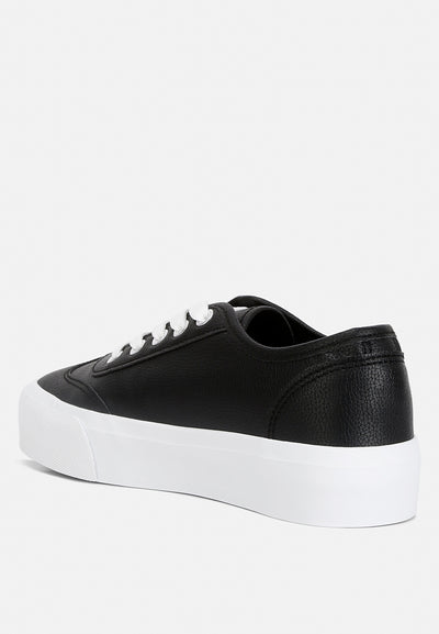 zenda chunky flatform sneakers#color_black