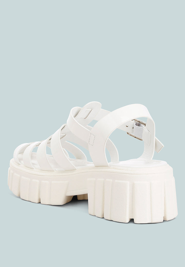zurie chunky gladiator sandals#color_white