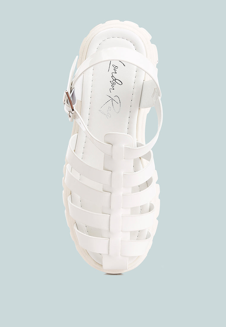 zurie chunky gladiator sandals#color_white