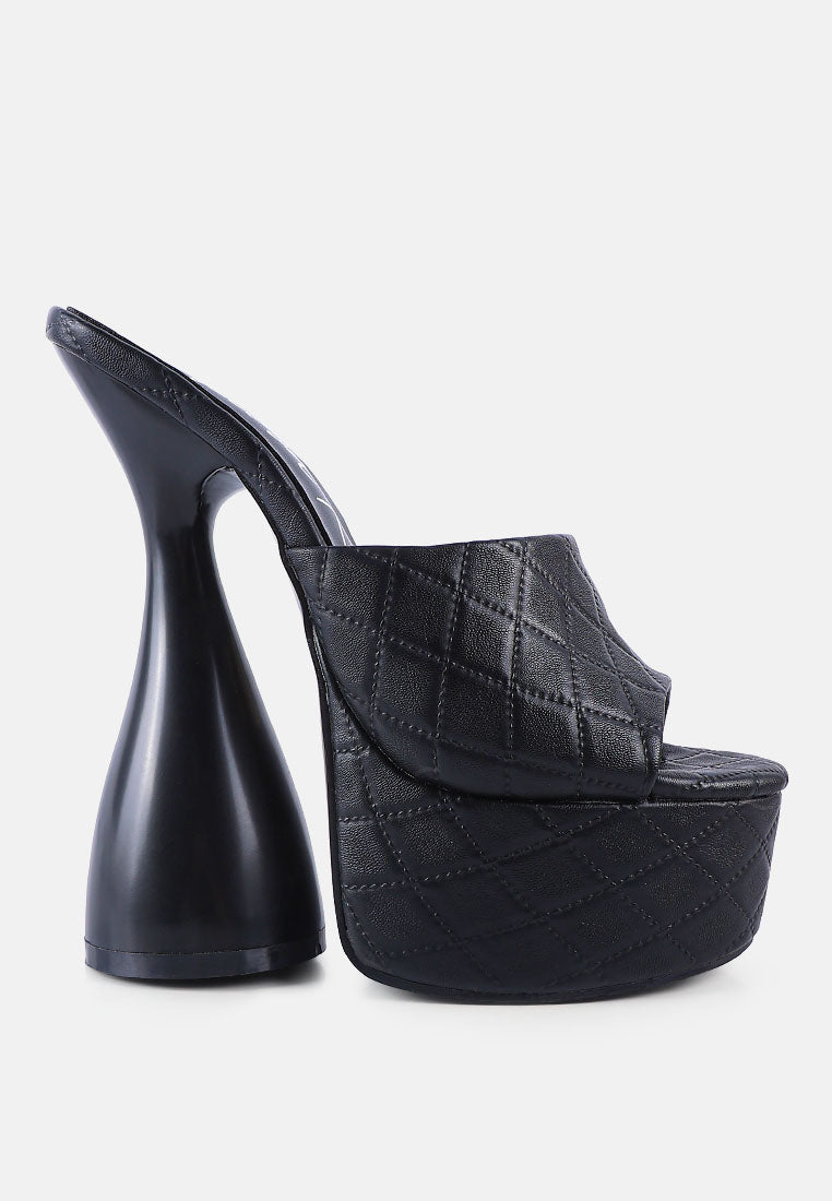 oomph quilted hourglass heel platform sandals by ruw#color_black