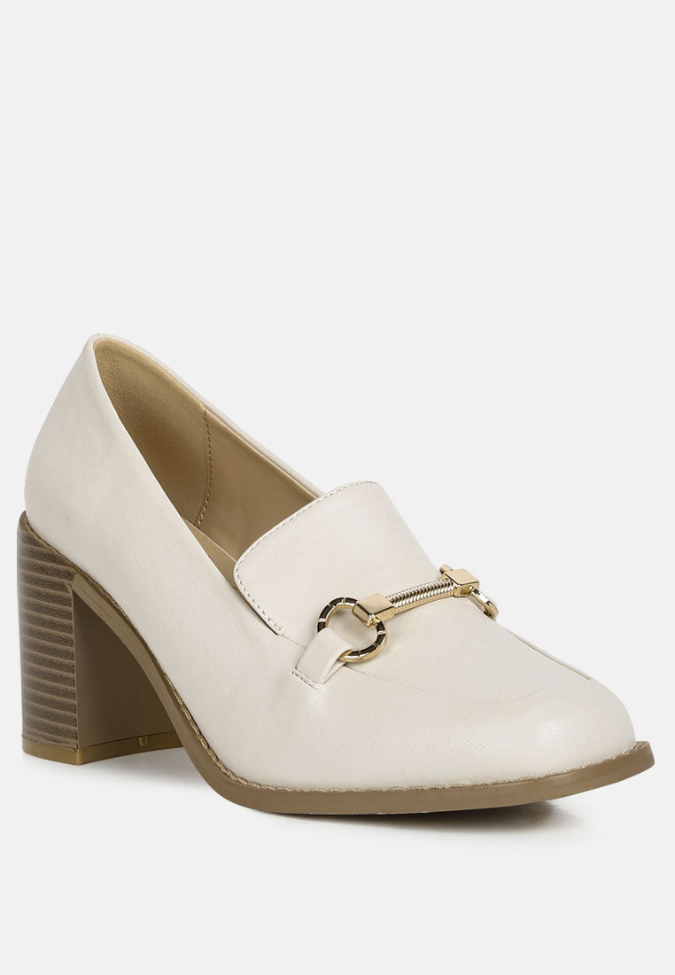 Low Heel Wide Fit Heeled Loafers ASOS DESIGN Wide Fit Script