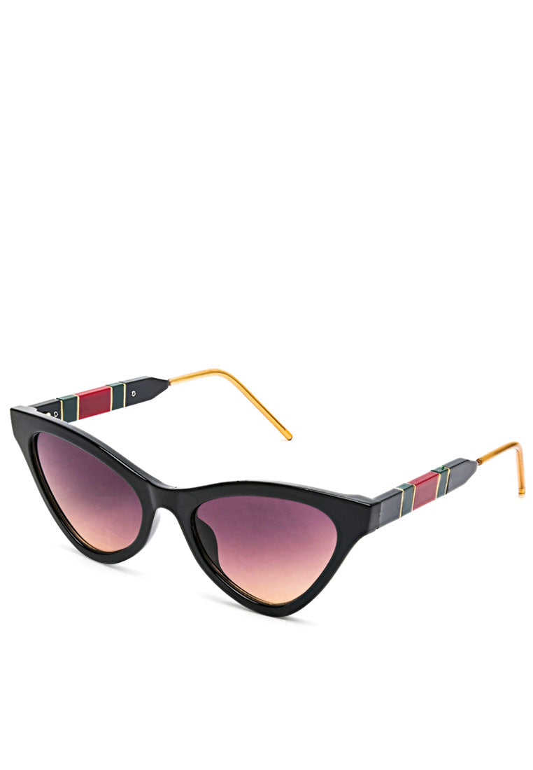 striped temple cateye glasses#color_black