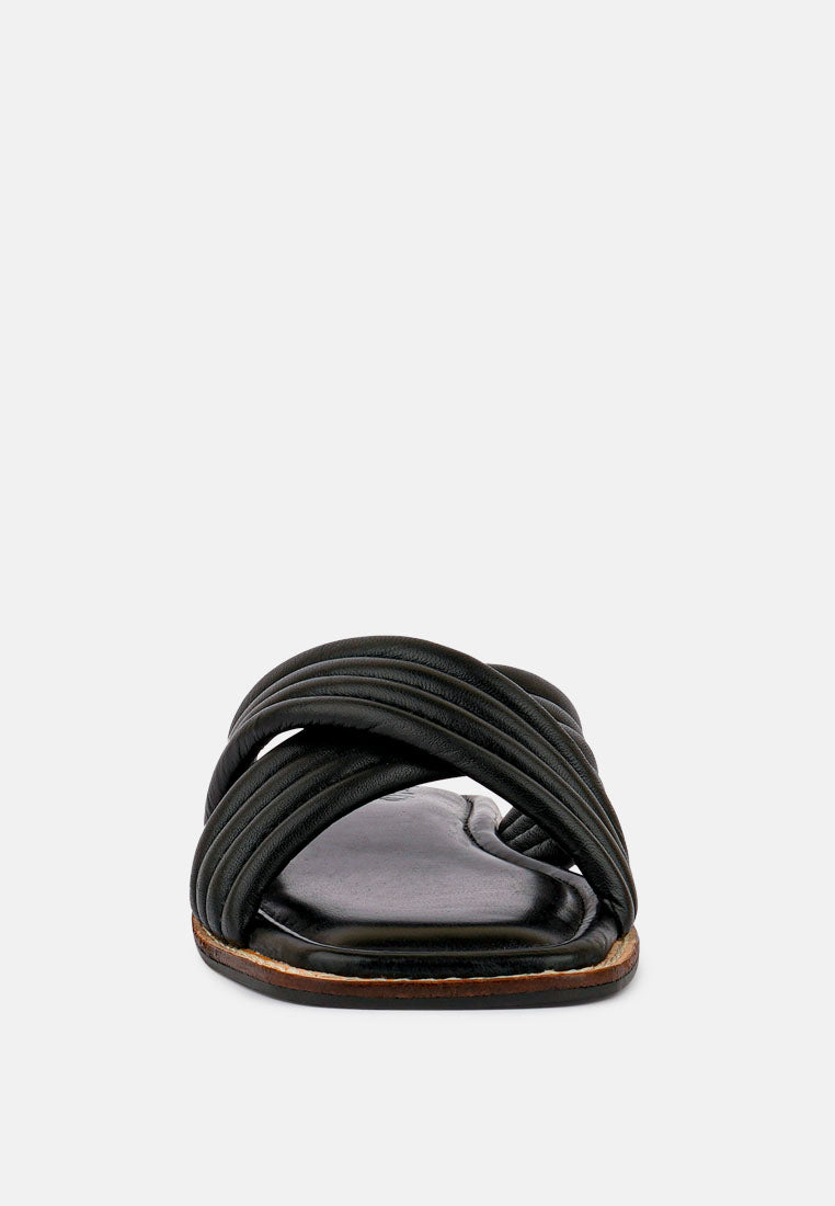 eura quilted leather flats#color_black