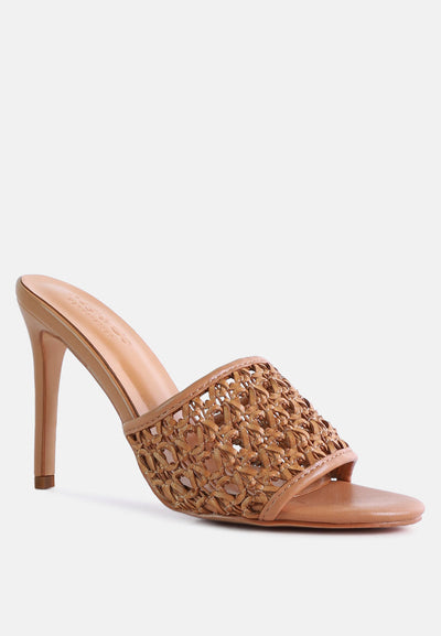 tease woven heeled slides#color_mocca