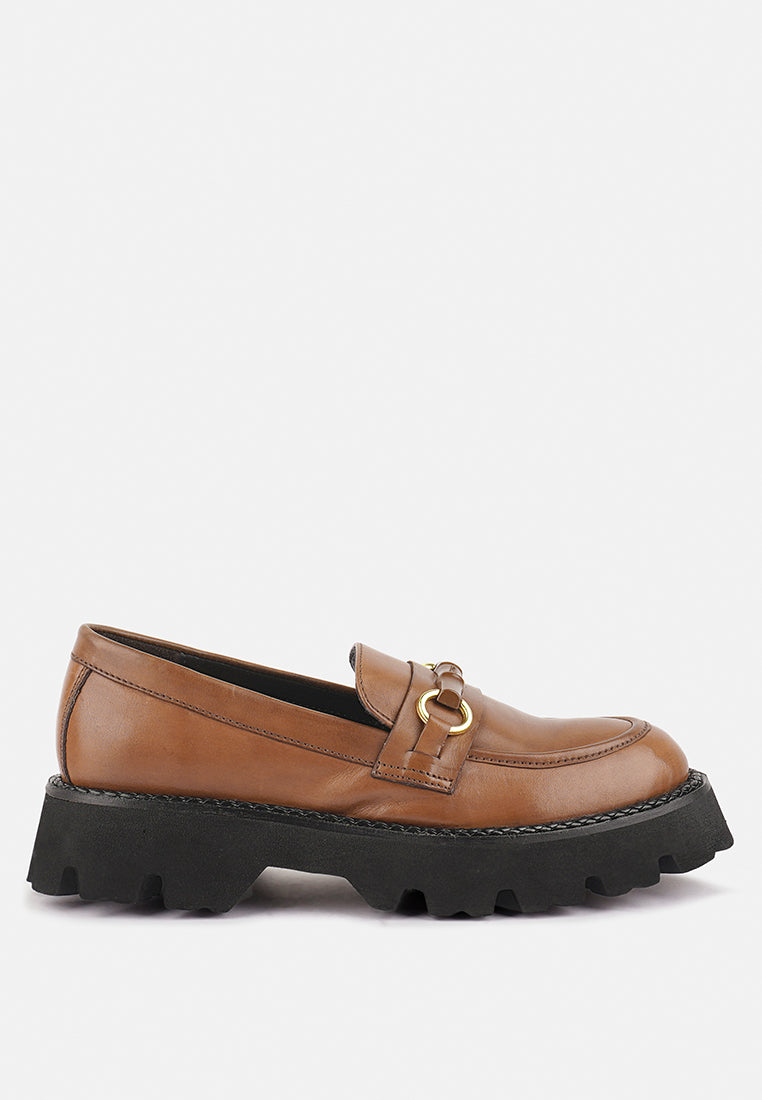 cheviot chunky leather loafers#color_tan