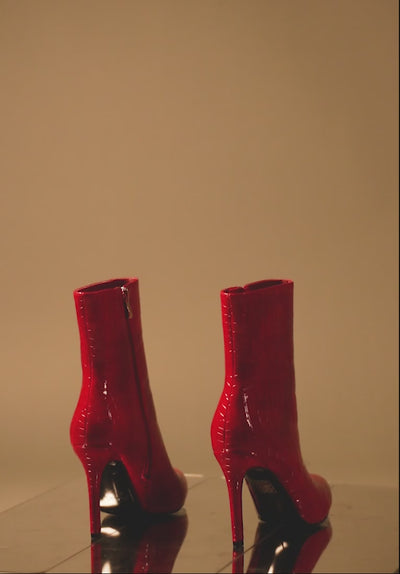 momoa patent pu high heeled ankle boot#color_red
