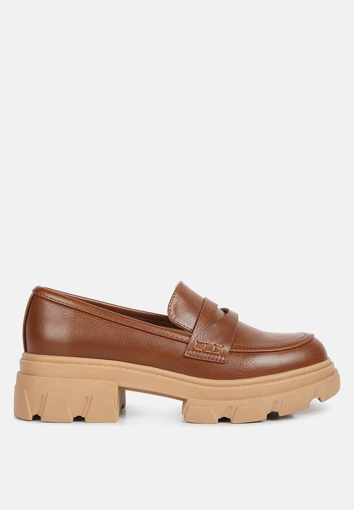 kyro wagon platform heel loafers by ruw#color_tan
