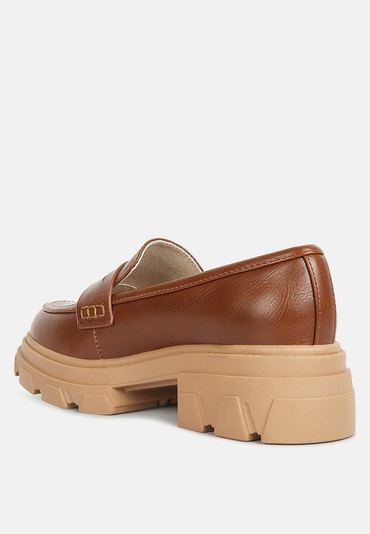 kyro wagon platform heel loafers by ruw#color_tan