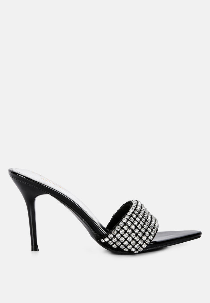 adina diamante embellished slip on sandals by ruw#color_black
