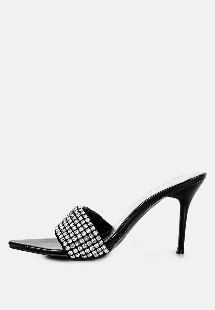 adina diamante embellished slip on sandals by ruw#color_black