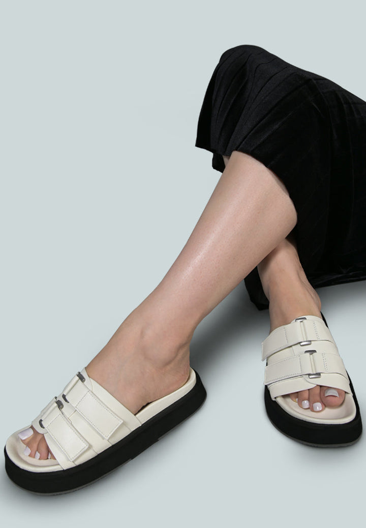 aniston buckled flatform slip-on sandal#color_white