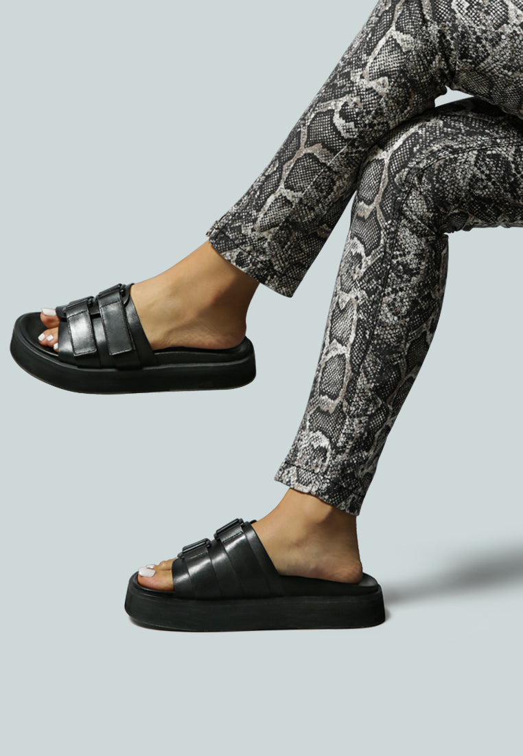 aniston buckled flatform slip-on sandal#color_black