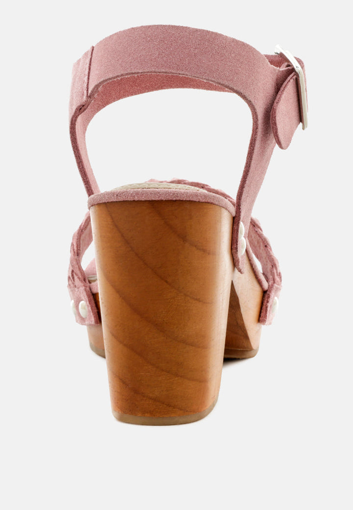 april wooden clogs in suede weave#color_light-pink