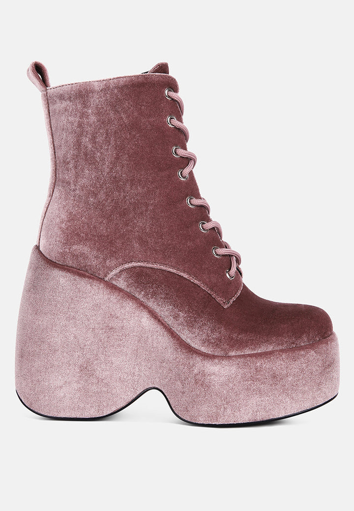 ashcan high platform velvet ankle boots by ruw#color_blush