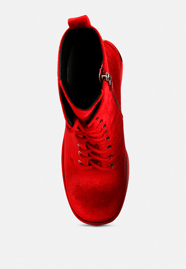 ashcan high platform velvet ankle boots by ruw#color_red