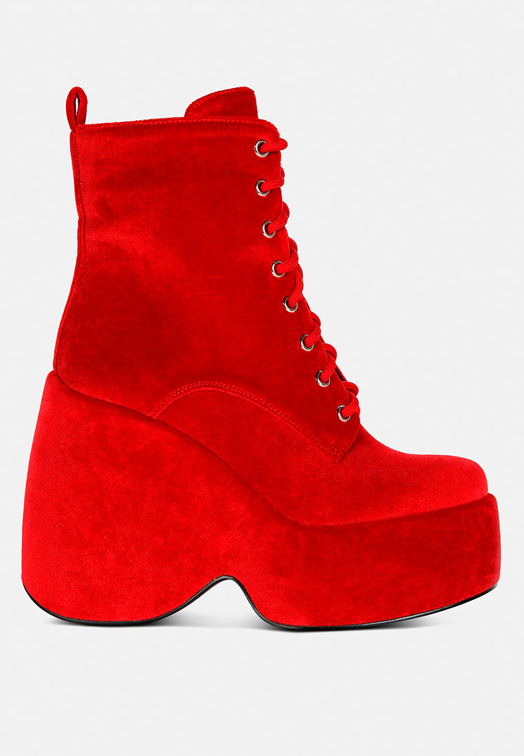 ashcan high platform velvet ankle boots#color_red
