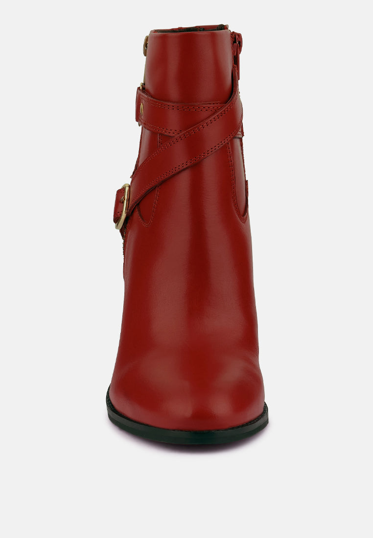 botines cat-track de piel#color_rojo