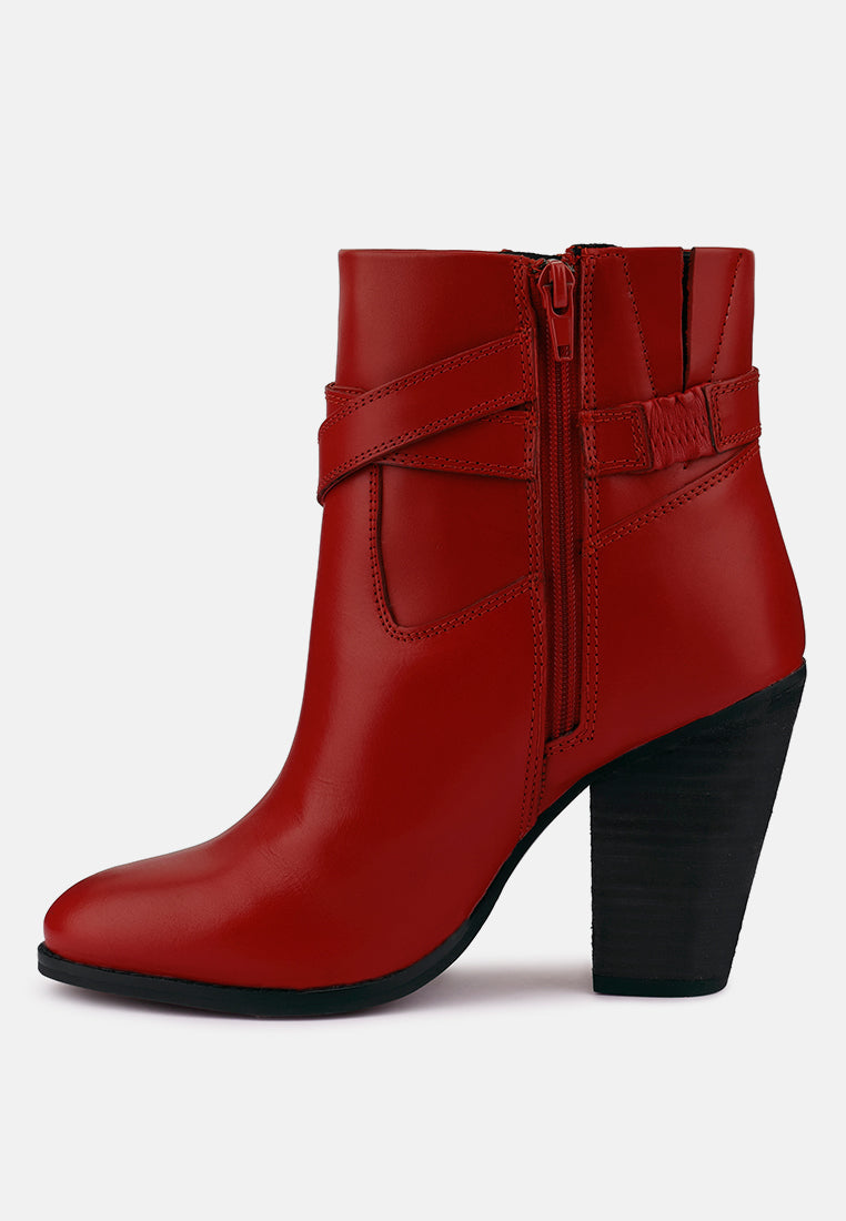 cat-track leather ankle boots by ruw#color_red