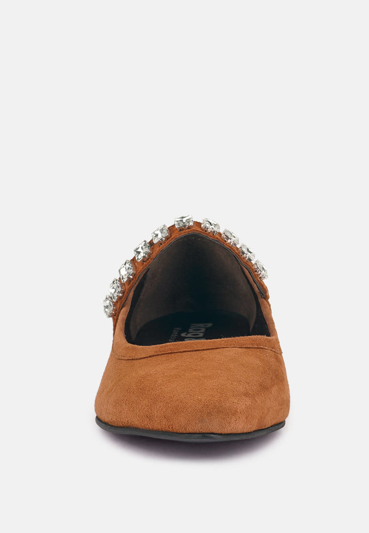 assisi fine suede maryjane ballet flats#color_tan