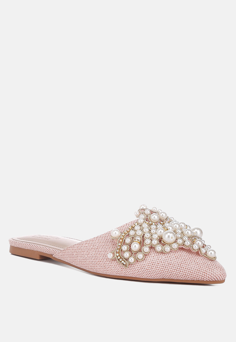astre pearl embellished shimmer mules by ruw#color_blush