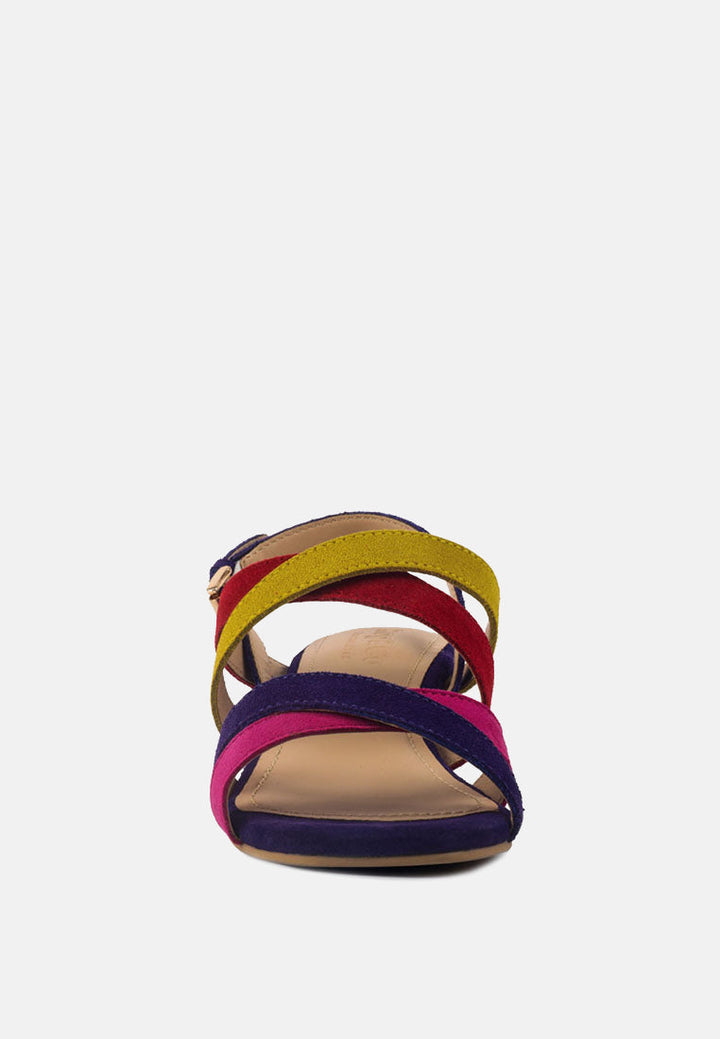 astrid mid heeled block leather sandal#color_multi
