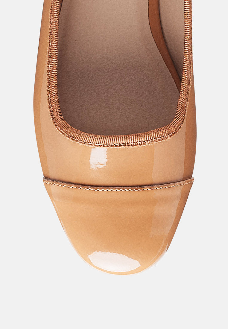 camella round toe ballerina flat shoes by ruw#color_macchiato