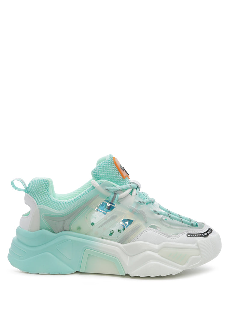 pebby ice chunky sneakers#color_blue